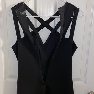 Guess sexy black cross cross top dress